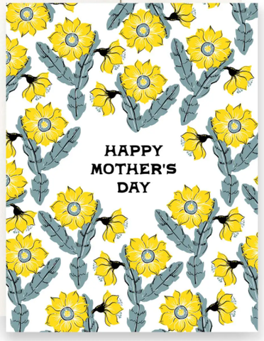 Happy Mothers Day Yellow Flowers Card 