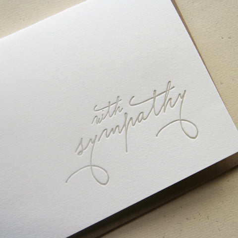 With Sympathy Card - Steel Petal Press