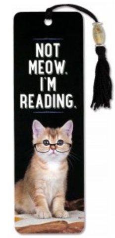 Not Meow Im Reading Bookmark