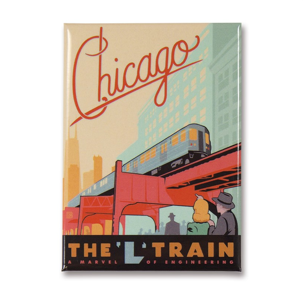 Chicago L Train Magnet 