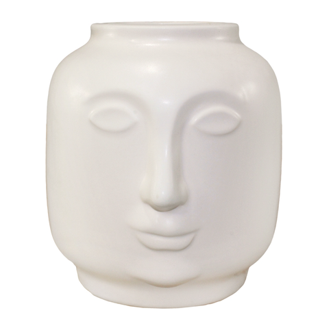 Large Face Ceramic Vase