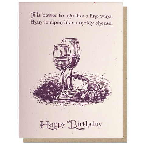 Fine Wine Birthday Card