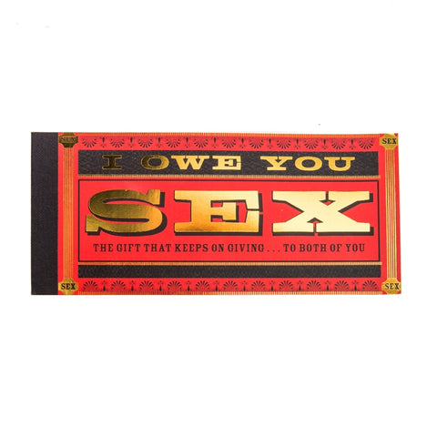 I Owe You Sex Coupon Book 