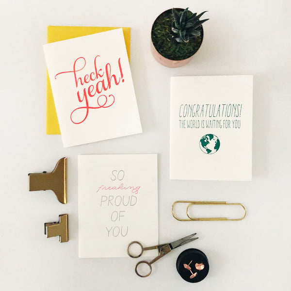 Congrats Grad Card - Steel Petal Press