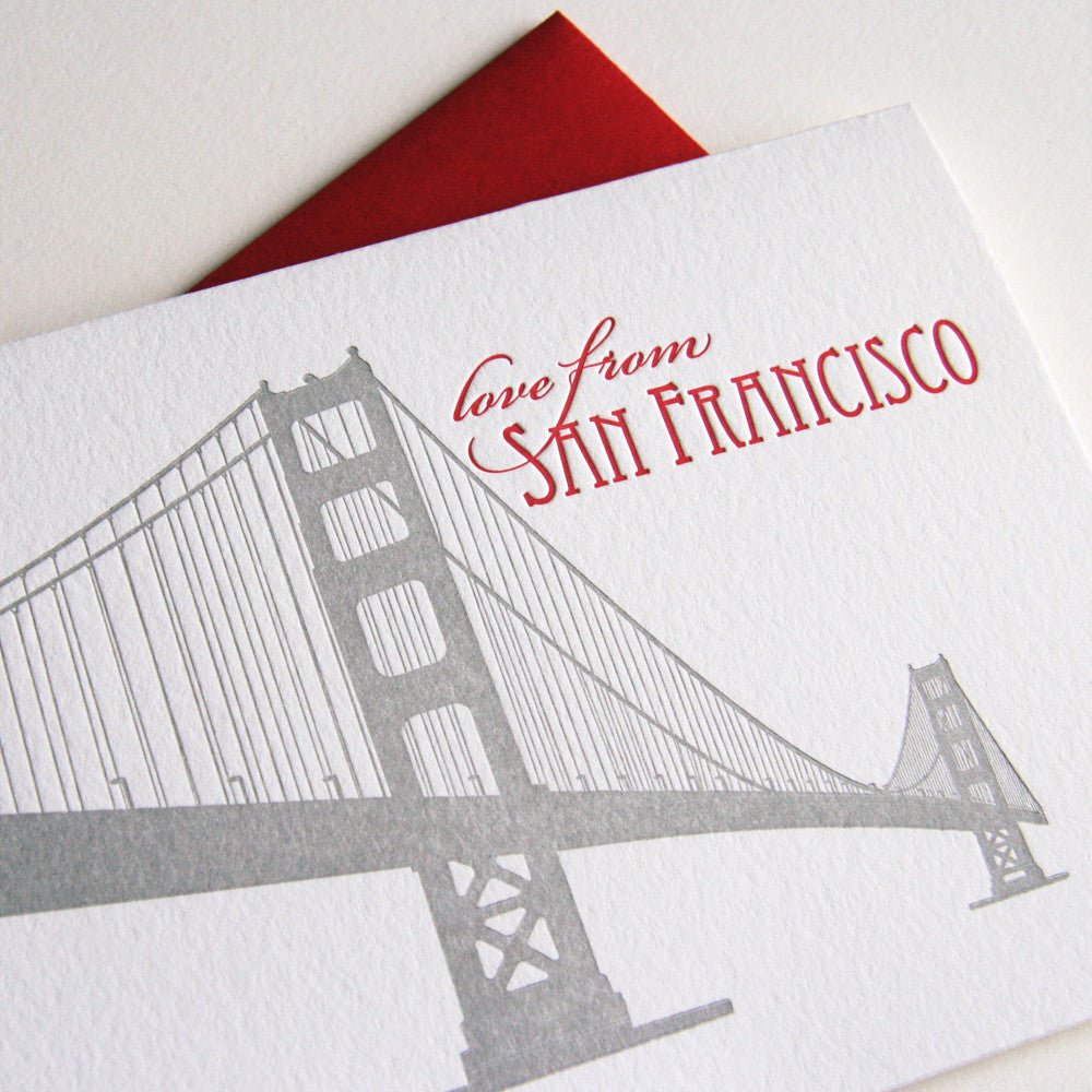 Love from SF Bridge Card - Steel Petal Press