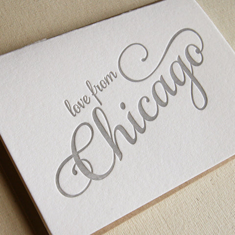 Love from Chicago Card - Steel Petal Press