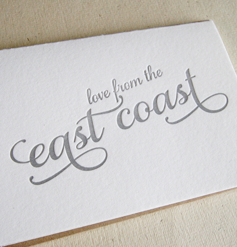 Love from the East Coast Card - Steel Petal Press
