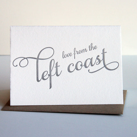 Love from the Left Coast Card - Steel Petal Press