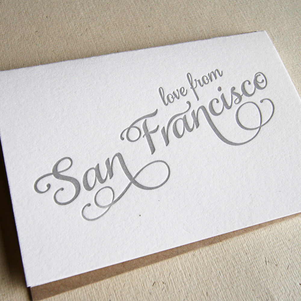 Love from San Francisco Card - Steel Petal Press