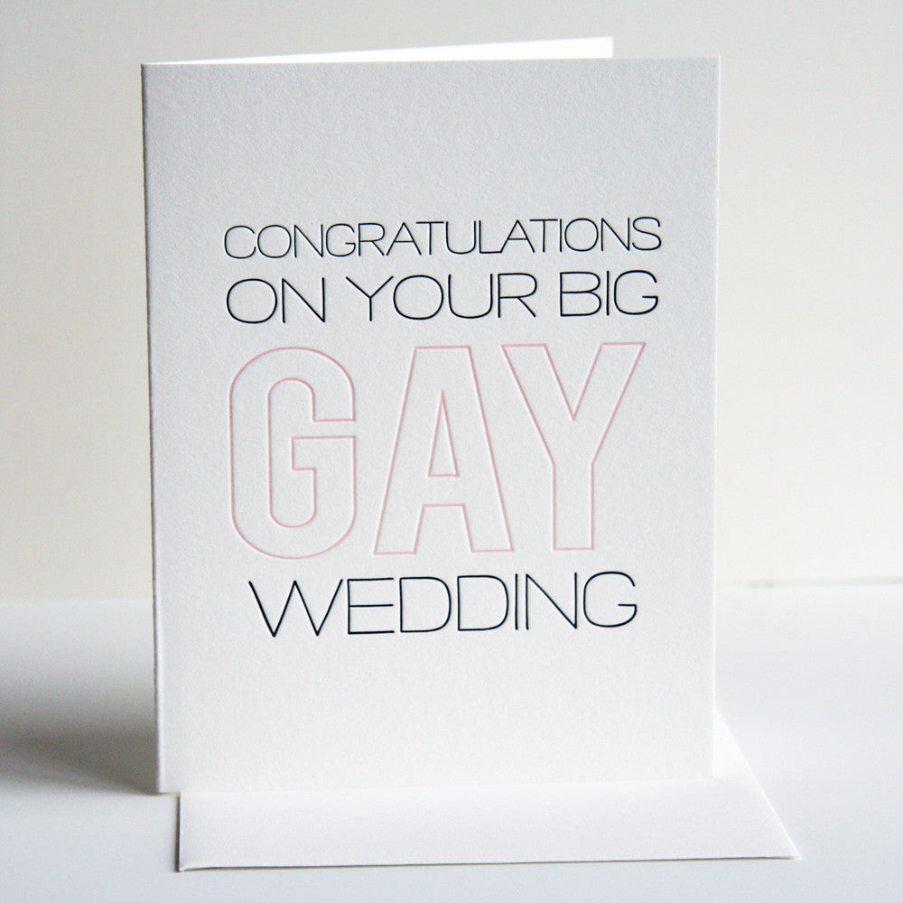 Big Gay Wedding Card - Steel Petal Press