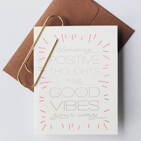 Good Vibes Card - Steel Petal Press
